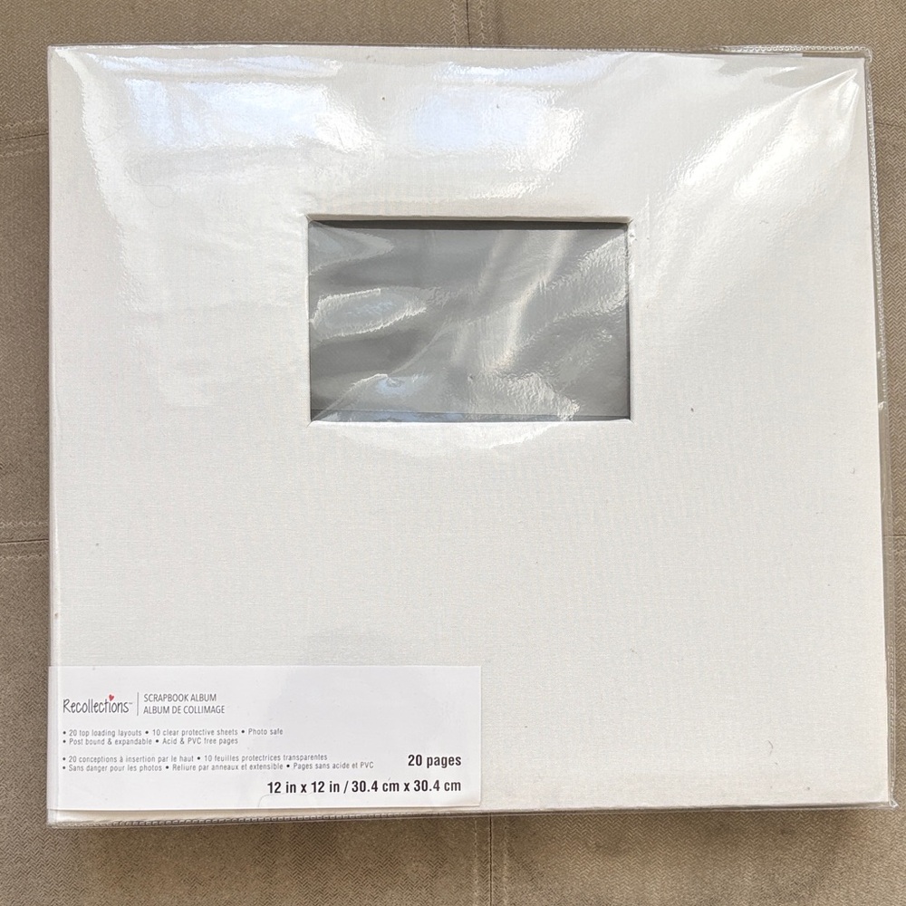 Recollections White Scrapbook Album with Center Window